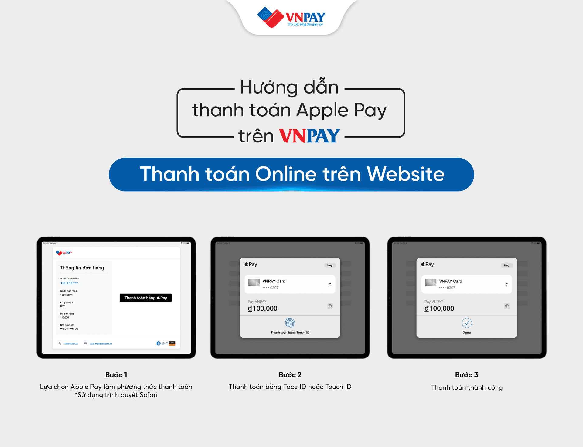 Hướng dẫn thanh toán qua Apple Pay